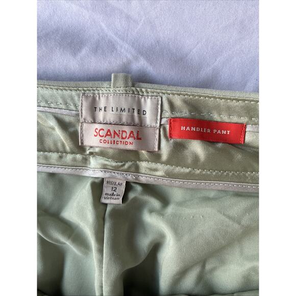 The Limited Scandal Collection Handler Pant Sage Green Sz 12 / Crochet Top L - Picture 7 of 16